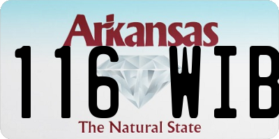 AR license plate 116WIB