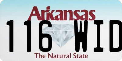 AR license plate 116WID