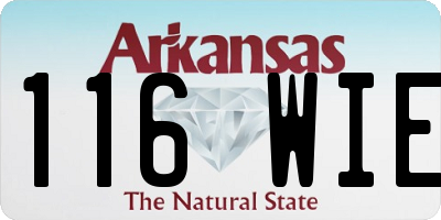 AR license plate 116WIE