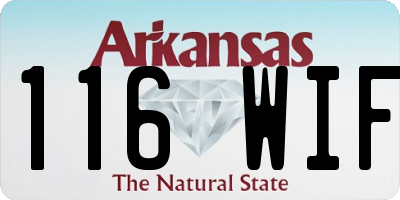 AR license plate 116WIF