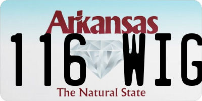AR license plate 116WIG