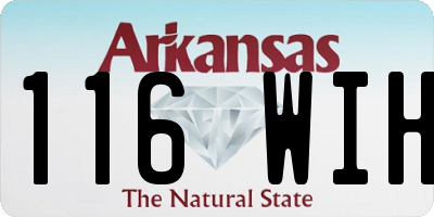 AR license plate 116WIH