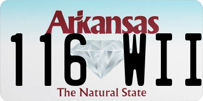 AR license plate 116WII