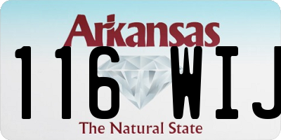 AR license plate 116WIJ