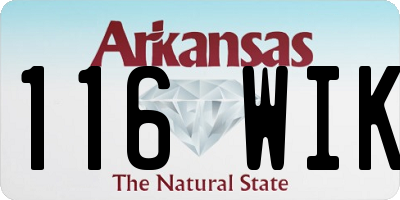 AR license plate 116WIK