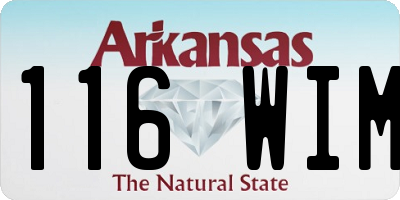AR license plate 116WIM