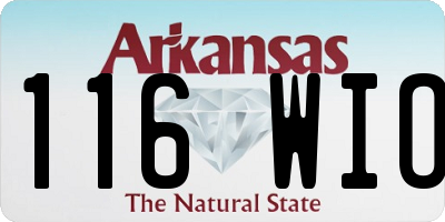 AR license plate 116WIO