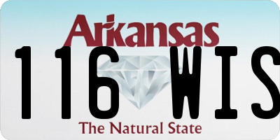 AR license plate 116WIS