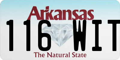 AR license plate 116WIT