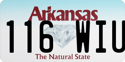 AR license plate 116WIU