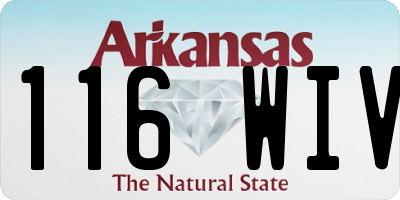 AR license plate 116WIV