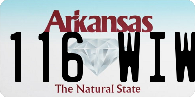 AR license plate 116WIW