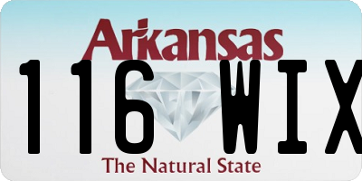 AR license plate 116WIX