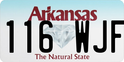 AR license plate 116WJF