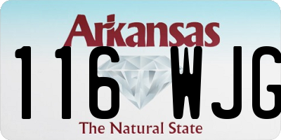 AR license plate 116WJG