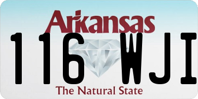 AR license plate 116WJI
