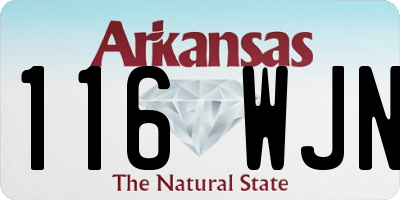 AR license plate 116WJN