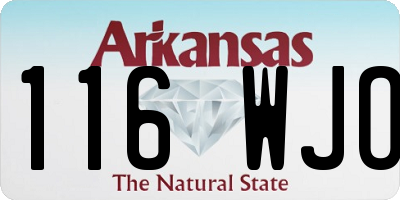 AR license plate 116WJO