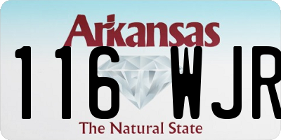 AR license plate 116WJR