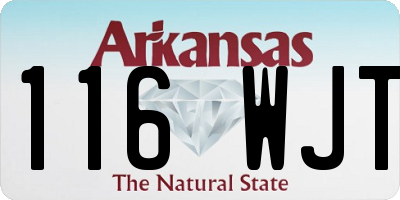 AR license plate 116WJT