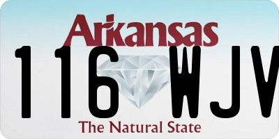 AR license plate 116WJV