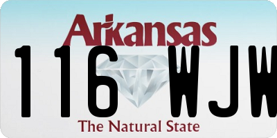 AR license plate 116WJW