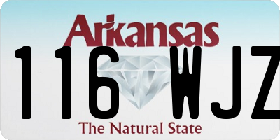 AR license plate 116WJZ