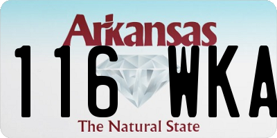 AR license plate 116WKA