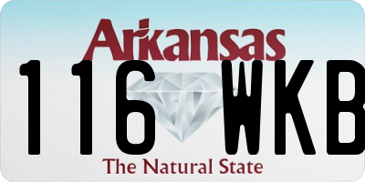 AR license plate 116WKB