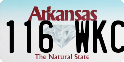 AR license plate 116WKC