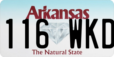 AR license plate 116WKD