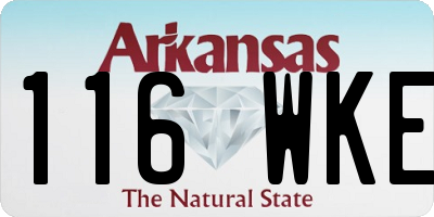AR license plate 116WKE