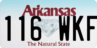 AR license plate 116WKF