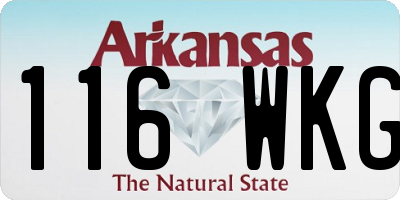 AR license plate 116WKG