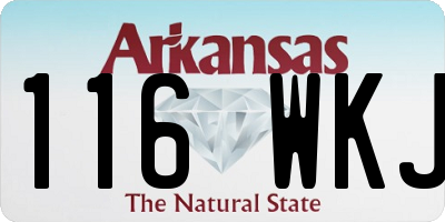 AR license plate 116WKJ