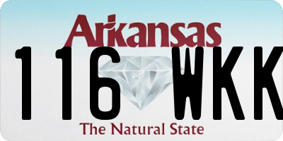 AR license plate 116WKK