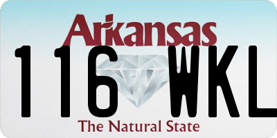 AR license plate 116WKL