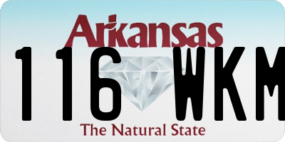 AR license plate 116WKM