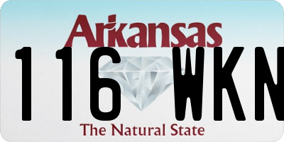 AR license plate 116WKN