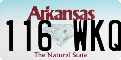 AR license plate 116WKQ