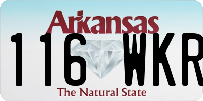AR license plate 116WKR