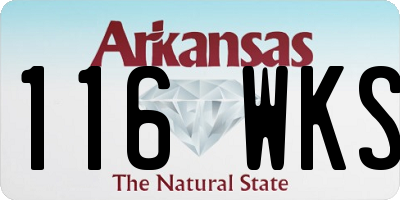 AR license plate 116WKS