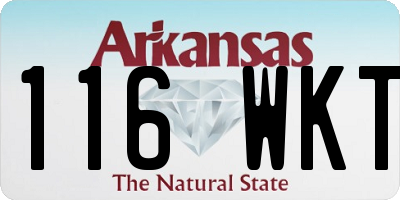 AR license plate 116WKT