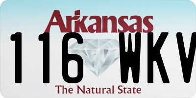 AR license plate 116WKV