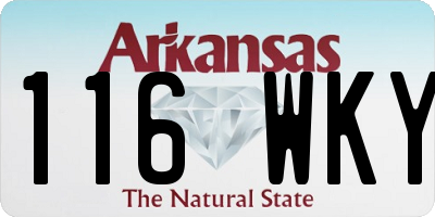 AR license plate 116WKY