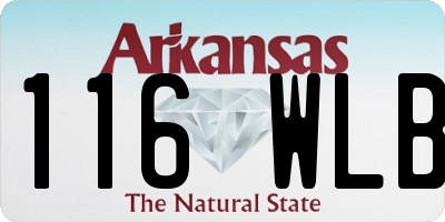 AR license plate 116WLB