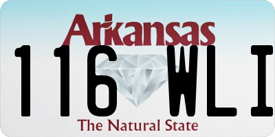 AR license plate 116WLI