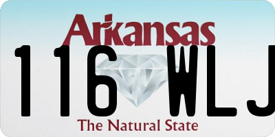 AR license plate 116WLJ