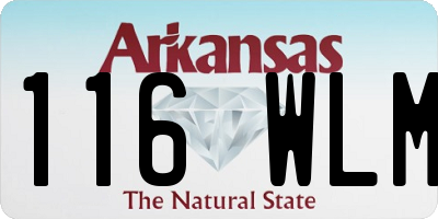 AR license plate 116WLM
