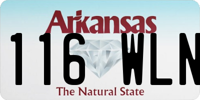 AR license plate 116WLN